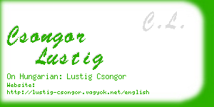 csongor lustig business card